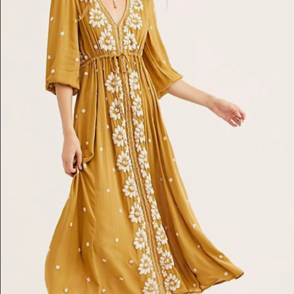 Free People Embroidered Fable Dress